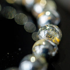 【7mm太陽(放射)タイプ】ルチルクォーツ 7mm玉 タイチン ブレスレッド 手首サイズ16.5cm