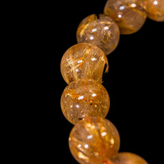 【11.5mm太陽ルチル(ヘマタイト/ルチル)】ルチルクォーツ 11.5mm玉 ブレスレット 手首サイズ16.5cm