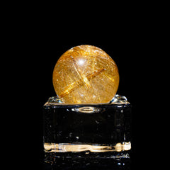 【ルチルクォーツ スフィア】直径約19.7mm ブラジル産 丸玉タイプ RQSP197-001