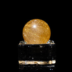 【ルチルクォーツ スフィア】直径約19.7mm ブラジル産 丸玉タイプ RQSP197-001