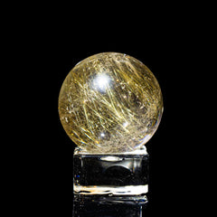 【ルチルクォーツ スフィア】直径約36.0mm ブラジル産 丸玉タイプ RQSP360-002