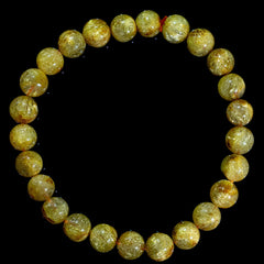 【7.8mmゴールドルチル】ルチルクォーツ 7.8mm玉 タイチン ブレスレット 手首サイズ16.5cm