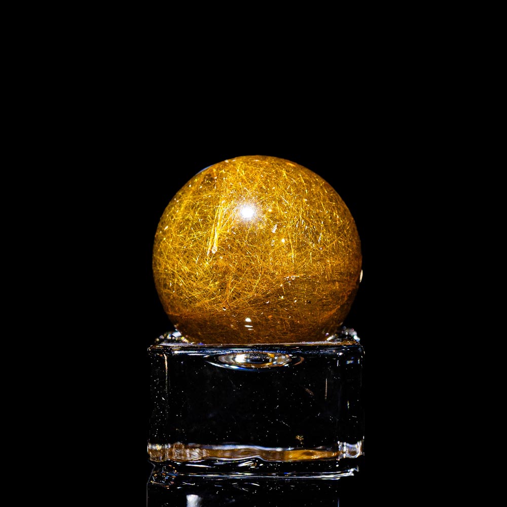 【ルチルクォーツ スフィア】直径約25.1mm|ブラジル産 丸玉タイプ RQSP251-001