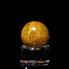 【ルチルクォーツ スフィア】直径約25.1mm|ブラジル産 丸玉タイプ RQSP251-001