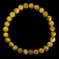 【7.3mmゴールドルチル】ルチルクォーツ 7.3mm玉 タイチン ブレスレット 手首サイズ16.5cm