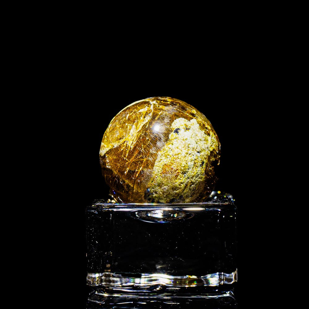 【ルチルクォーツ スフィア】直径約21mm ブラジル産 丸玉タイプ RQSP209-001