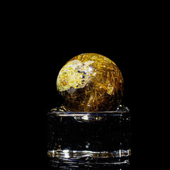 【ルチルクォーツ スフィア】直径約21mm ブラジル産 丸玉タイプ RQSP209-001