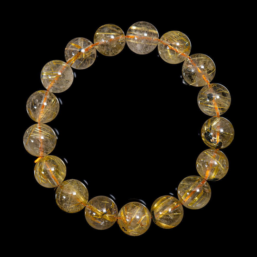 金運強　太陽放射ルチルブレスレット　ヘマタイト　ルチルクォーツ　2-5 cat_rutilequartz_star_bracelet