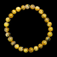 【7.0mm太陽ルチル(ヘマタイト/ルチル)】ルチルクォーツ 7.0mm玉 ブレスレット 手首サイズ16.5cm