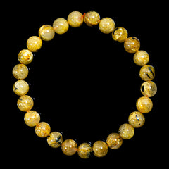 【8.0mm太陽ルチル(ヘマタイト/ルチル)】ルチルクォーツ 8.0mm玉 ブレスレット 手首サイズ16.5cm