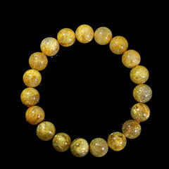 【10.5mm迫力満点ゴールドルチル】ルチルクォーツ 10.5mm玉 タイチン ブレスレッド 手首サイズ16.0cm