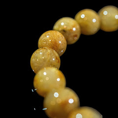 【10.5mm迫力満点ゴールドルチル】ルチルクォーツ 10.5mm玉 タイチン ブレスレッド 手首サイズ16.0cm