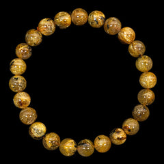 【8.5mm太陽ルチル(ヘマタイト/ルチル)】ルチルクォーツ 8.5mm玉 ブレスレット 手首サイズ16cm RQSD085-014