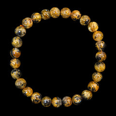 【7.0mm太陽ルチル(ヘマタイト/ルチル)】ルチルクォーツ 7.0mm玉 ブレスレット 手首サイズ16cm RQSD070-009