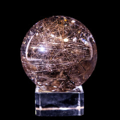 【最高グレード シルバールチルクォーツ スフィア】直径55.3mm｜ブラジル産 丸玉タイプ 210g RQSIL-SP001