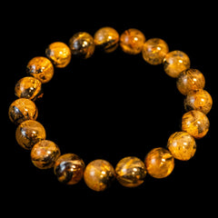 【11.0mm太陽ルチル(ヘマタイト/ルチル)】ルチルクォーツ 11.0mm玉 ブレスレット 手首サイズ16.5cm RQSD110-004