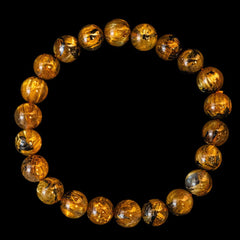 【9.0mm太陽ルチル(ヘマタイト/ルチル)】ルチルクォーツ 9.0mm玉 ブレスレット 手首サイズ16.5cm RQSD090-015