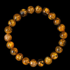 【9.0mm太陽ルチル(ヘマタイト/ルチル)】ルチルクォーツ 9.0mm玉 ブレスレット 手首サイズ16.5cm RQSD090-015