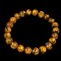 【9.0mm太陽ルチル(ヘマタイト/ルチル)】ルチルクォーツ 9.0mm玉 ブレスレット 手首サイズ16.5cm RQSD090-015