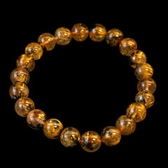 【9.0mm太陽ルチル(ヘマタイト/ルチル)】ルチルクォーツ 9.0mm玉 ブレスレット 手首サイズ16cm RQSD090-016