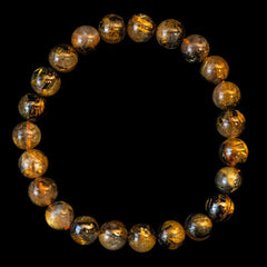 【8.8mm太陽ルチル(ヘマタイト/ルチル)】ルチルクォーツ 8.8mm玉 ブレスレット 手首サイズ16cm RQSD088-004