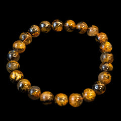 【8.8mm太陽ルチル(ヘマタイト/ルチル)】ルチルクォーツ 8.8mm玉 ブレスレット 手首サイズ16cm RQSD088-004