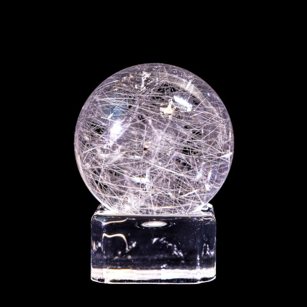 【ルチルクォーツ スフィア】直径38.3mm｜ブラジル産 丸玉タイプ RQSP383-001