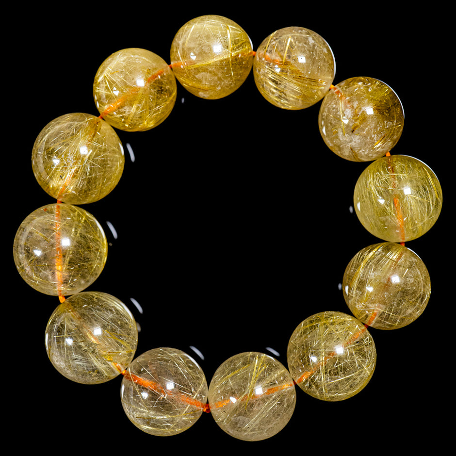 太陽放射ルチル ケース付 46mm✖️37mm 厚さ10mm 太陽放射ルチル ケース付