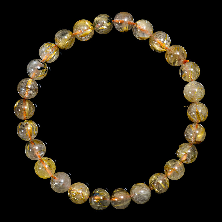 金運強　太陽放射ルチルブレスレット　ヘマタイト　ルチルクォーツ　28 金運強 太陽放射ルチルブレスレット ヘマタイト ルチルクォーツ