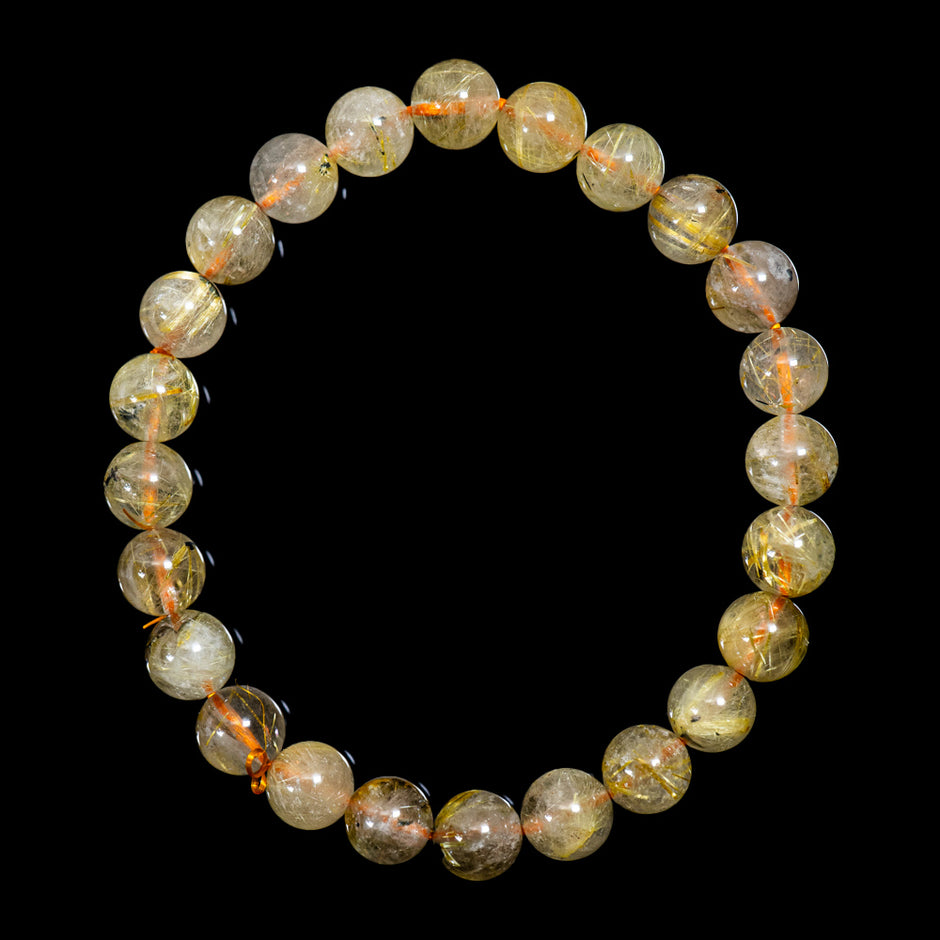 太陽放射ルチル【ルチル専門店クォーツラボ】ヘマタイト核の希少