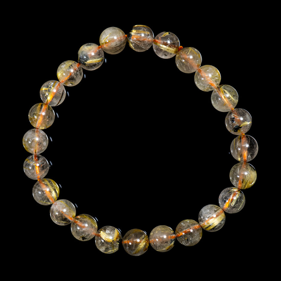 太陽放射ルチル【ルチル専門店クォーツラボ】ヘマタイト核の希少