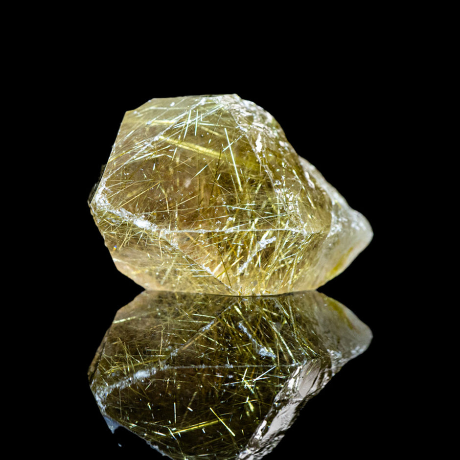 ✳️専用‼️☆極上の透明度に煌めき抜群のルチル☆ゴールドタイチンルチル 磨き石 原石 入手困難な品質/無色の水晶かつ透明度抜群/美しいルチルの煌めき