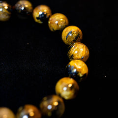 太陽放射ルチル　ケース付　46mm✖️37mm 厚さ10mm 12mm迫力満点太陽放射ルチル】ルチルクォーツ 12mm玉 タイチン